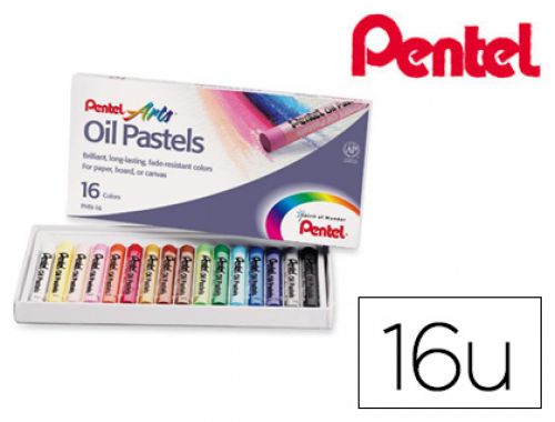 Pastel de oleo pentel arts 16 cores , Pentel , 901228 , 4711577003580